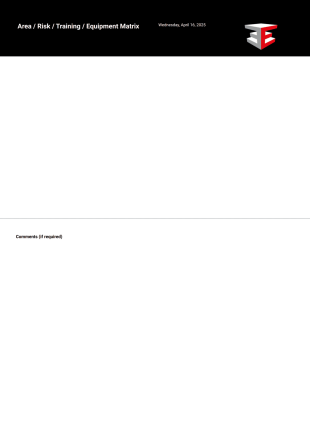 Area Risk Training Equipment Matrix 1.2 - PDF Templates