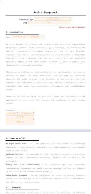 Audit Proposal Template - PDF Templates