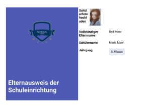 Ausweisvorlage für Eltern - PDF Templates