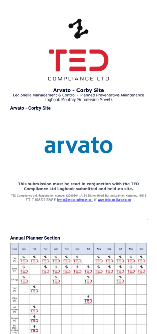 Arvato Legionella Management PPM PDF Template