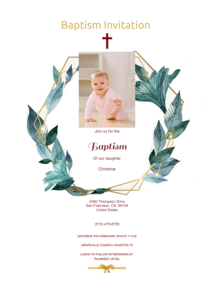 Baptism Invitation Template - PDF Templates