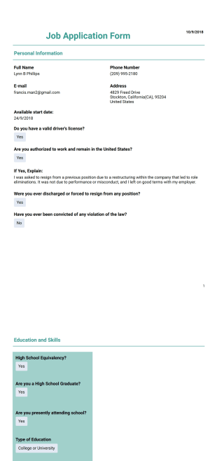 Basic Employment Resume Template - PDF Templates