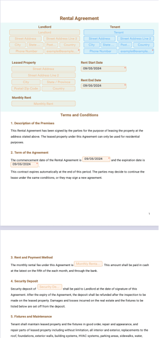 Basic Rental Agreement Template - PDF Templates