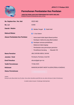 batal kes PDF Template