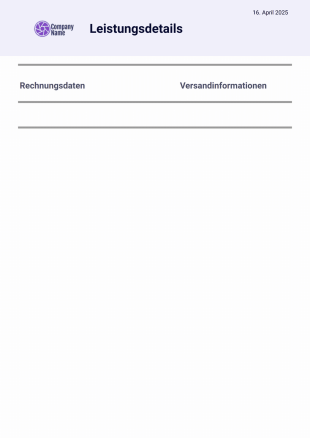 Rechnung Vorlage - PDF-Vorlagen