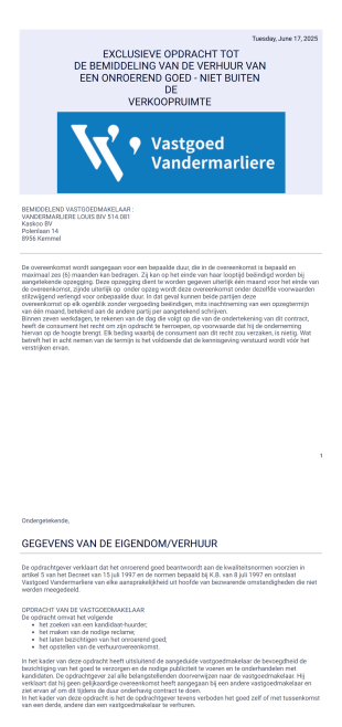 Bemiddelingsopdracht - PDF Templates