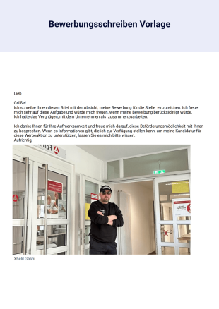 Bewerbung Florian Dom - PDF Templates