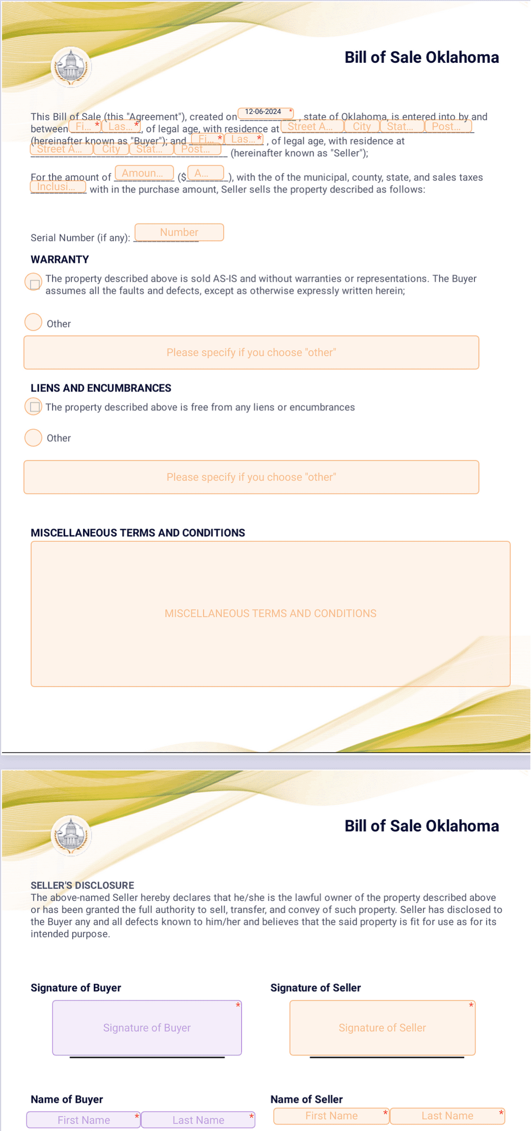 bill-of-sale-oklahoma-pdf-templates-jotform for Free Printable Bill Of Sale Oklahoma Bill of Sale Oklahoma - PDF Templates | Jotform for Free Printable Bill Of Sale Oklahoma