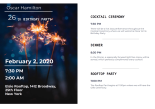 Birthday Itinerary PDF Template