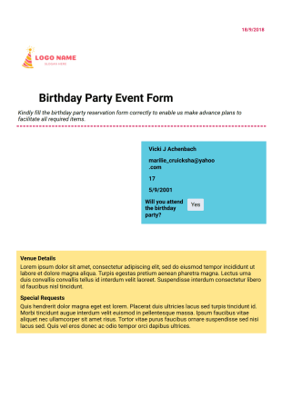 Birthday Party Invitation Template - PDF Templates