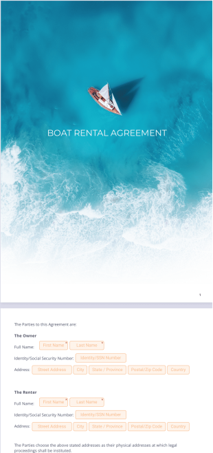 Boat Rental Agreement - PDF Templates