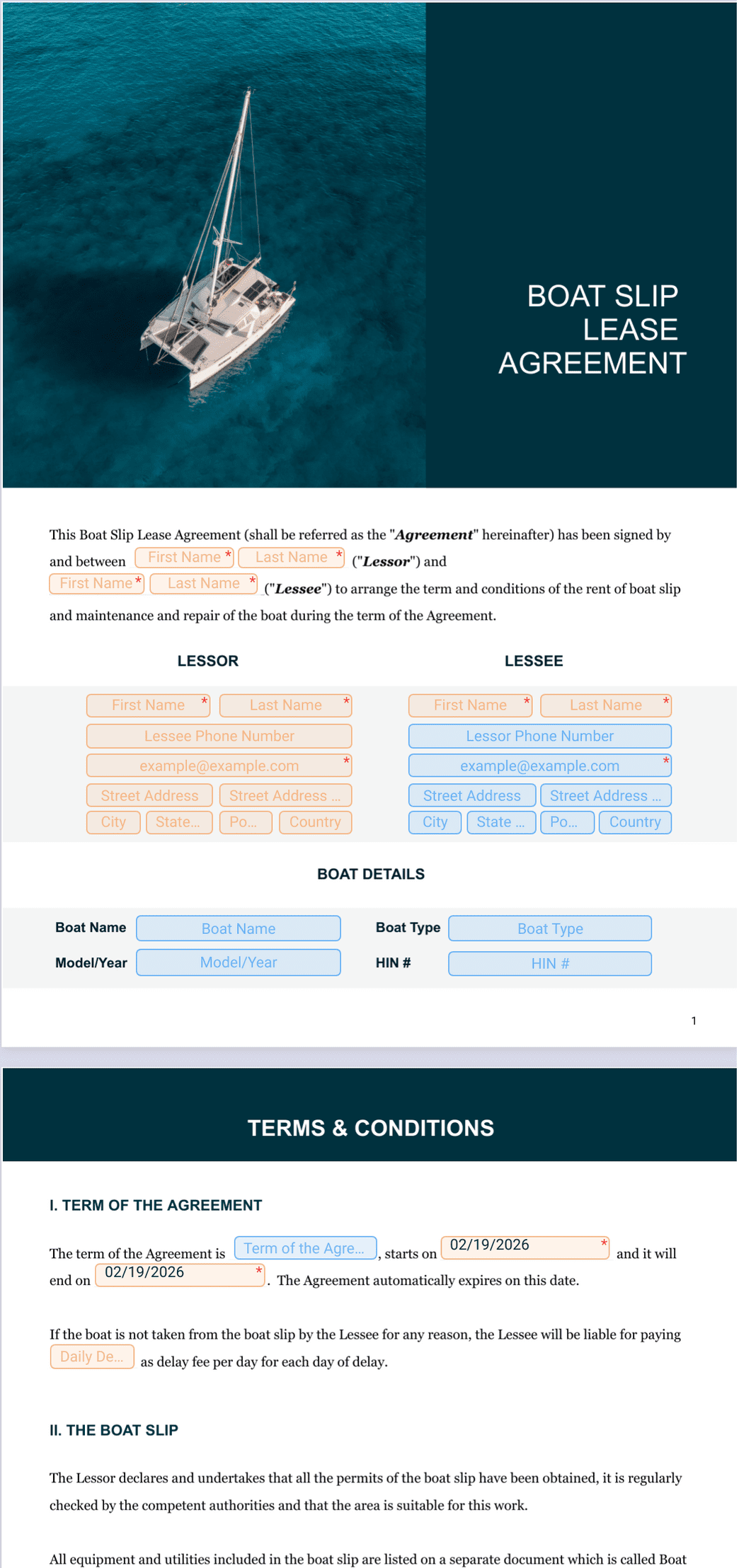 Image 7 for Boat Slip Rental Agreement Template