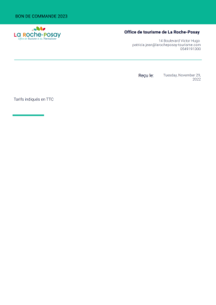 Bon De Commande 2022 - PDF Templates