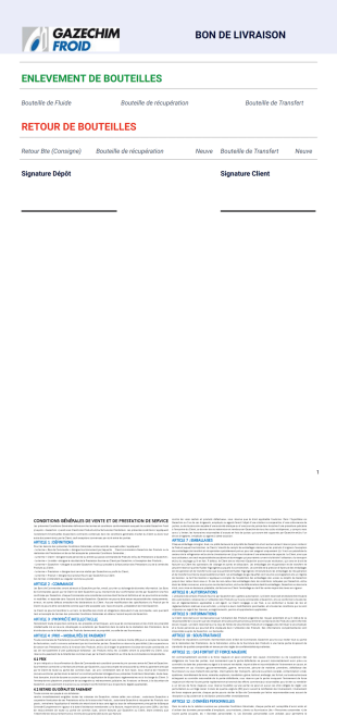Bon de Retrait et Livraison - PDF Templates