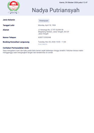 Booking Konsultasi Template PDF