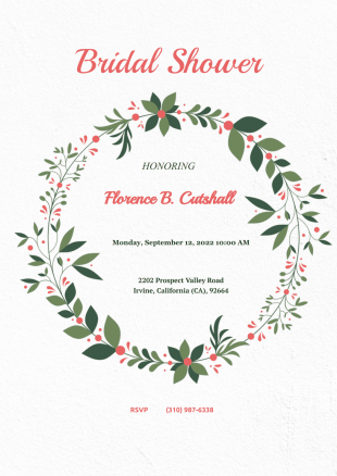 Bridal Shower Template - PDF Templates
