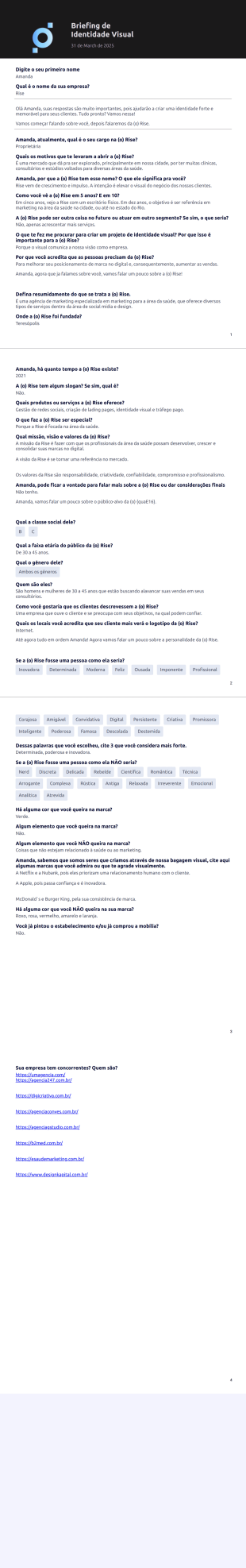 Briefing IDV Modelo de PDF
