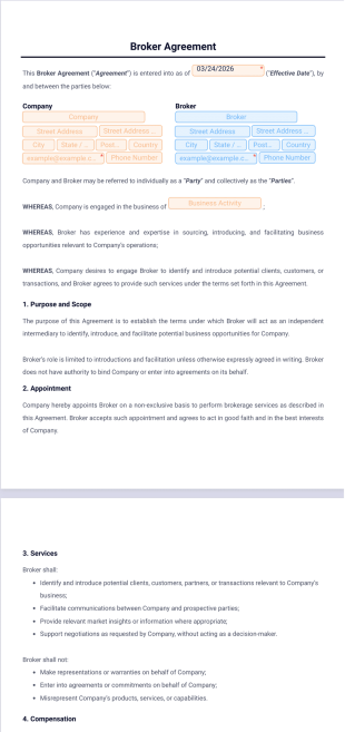 Broker Agreement Template - PDF Templates