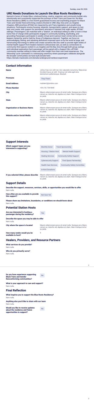 BRR Survey PDF Template