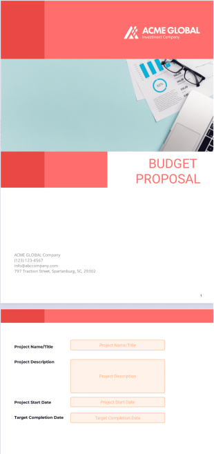 Budget Proposal PDF Template