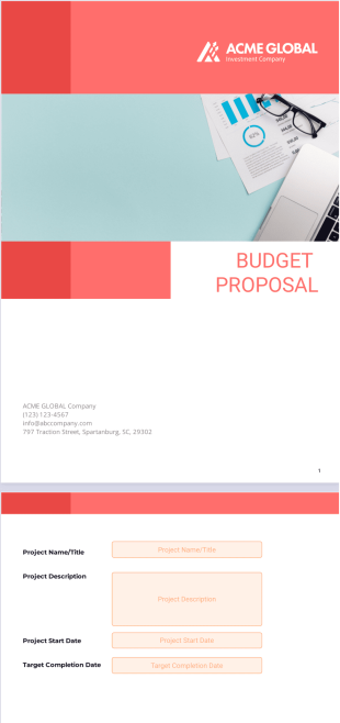 Budget Proposal PDF Template