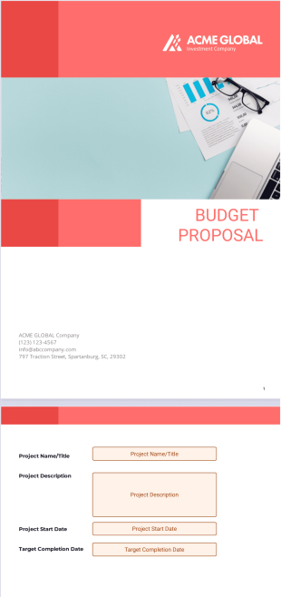 Budget Proposal PDF Template