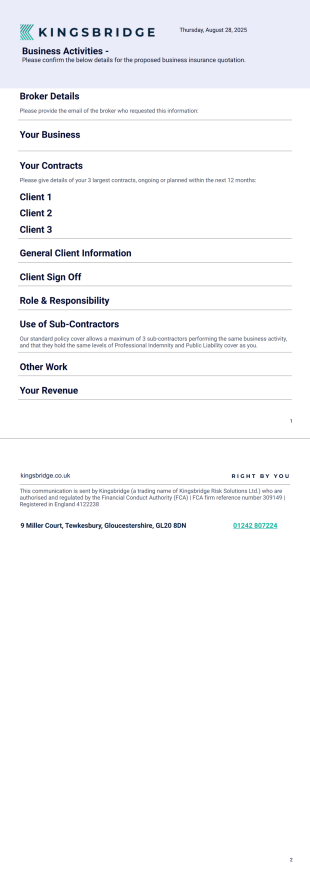 Business Activities PDF - PDF Templates