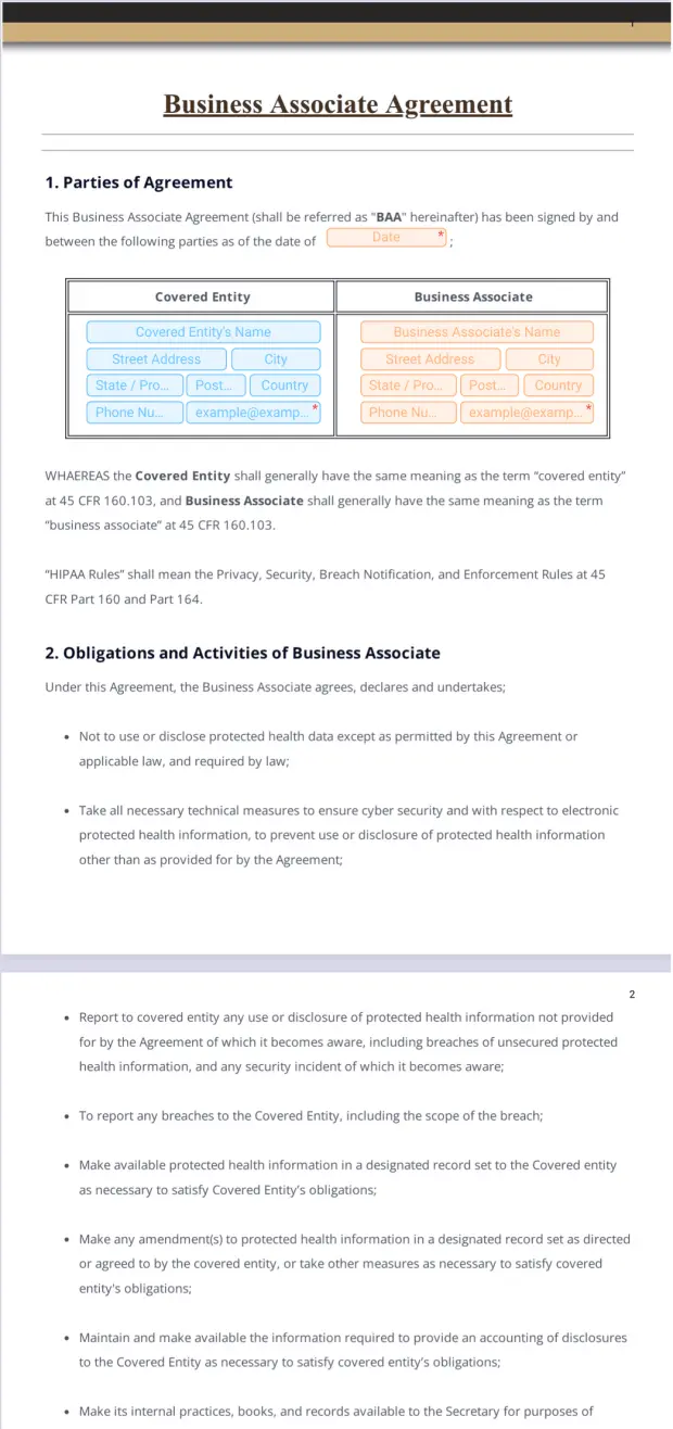 Business Associate Agreement