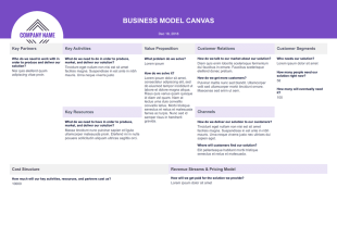 Business Model Canvas Template - PDF Templates