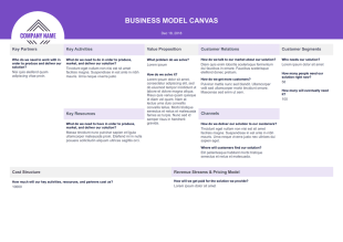 Business Model Canvas Template - PDF Templates
