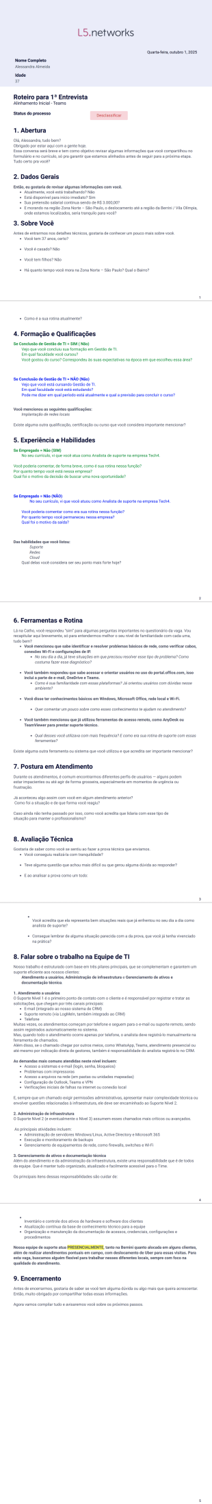 Cadastro do Candidato - PDF Templates