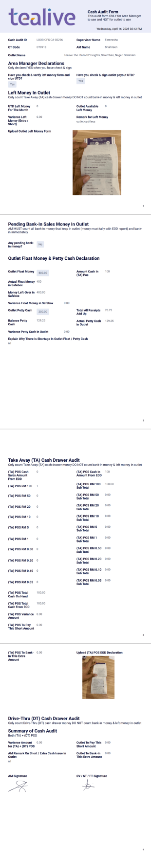 CAF-Report - PDF Templates