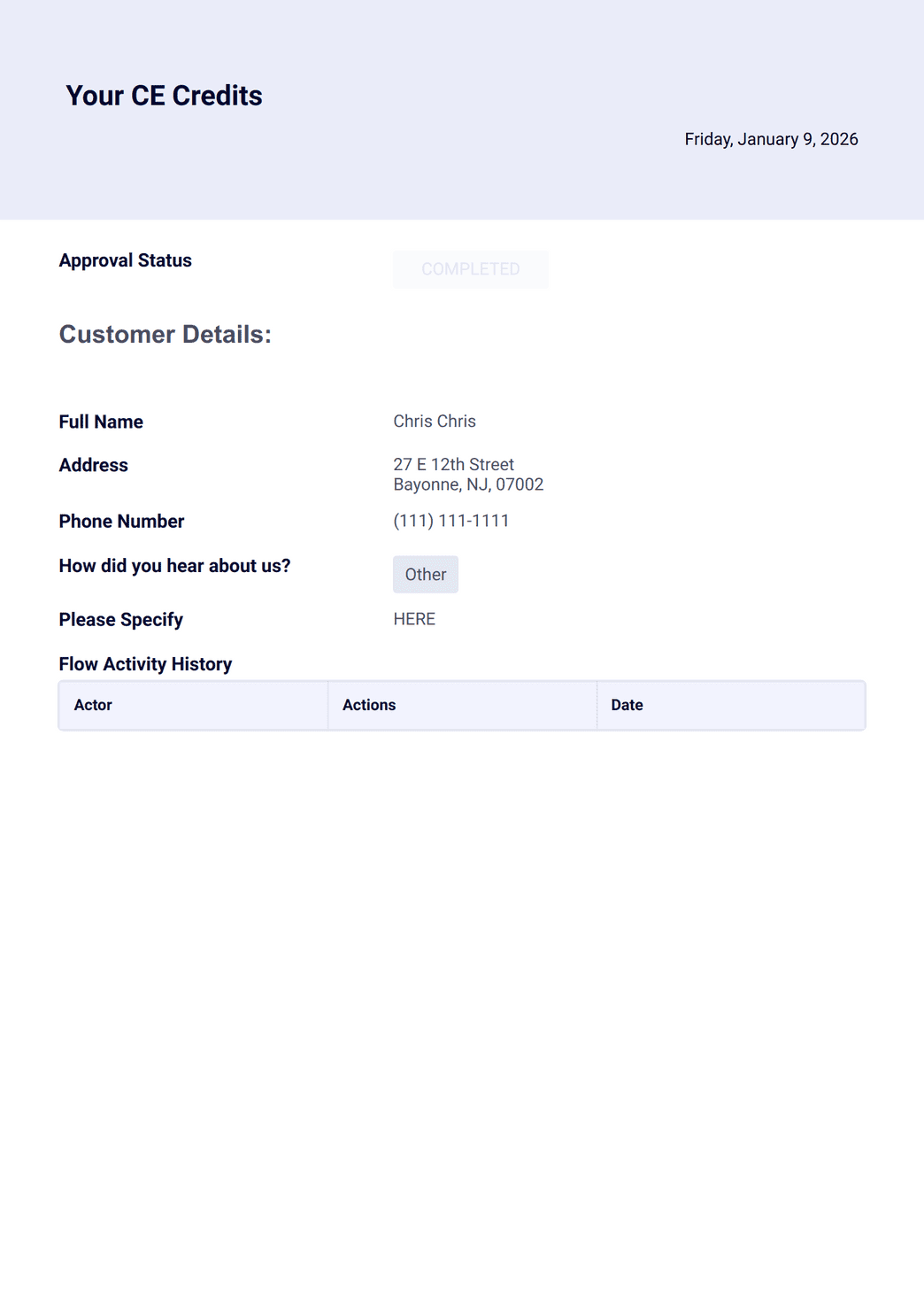 Ce Test PDF Template | Jotform