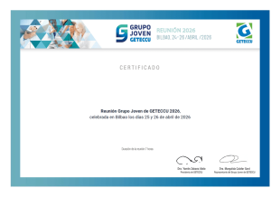 Certificado Asistencia Reunión Grupo Joven de GETECCU 2026 Plantilla PDF