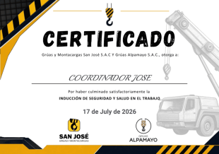 Certificado de induccion Plantilla PDF