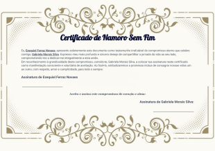Certidão de Namoro PDF - Modelos para PDFs - Modelos para PDFs