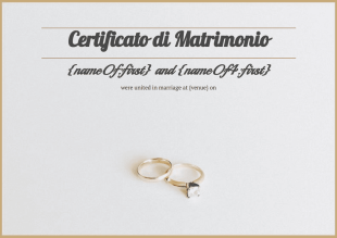 certificato matrimonio - PDF Templates