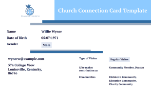 Church Connection Card Template - PDF Templates