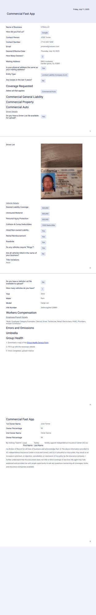 CL Fast App PDF Template