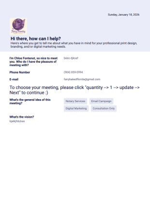 Client Intake Form - Design Agency PDF Template