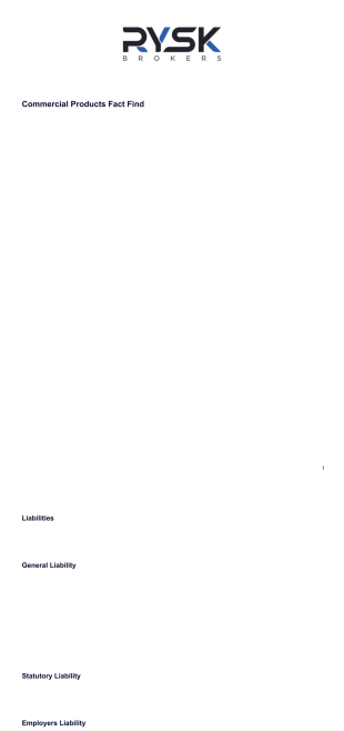 Commercial Products PDF Template