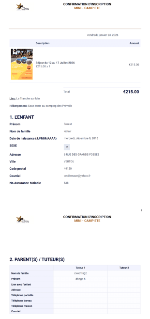 Confirmation camps été Modèle PDF