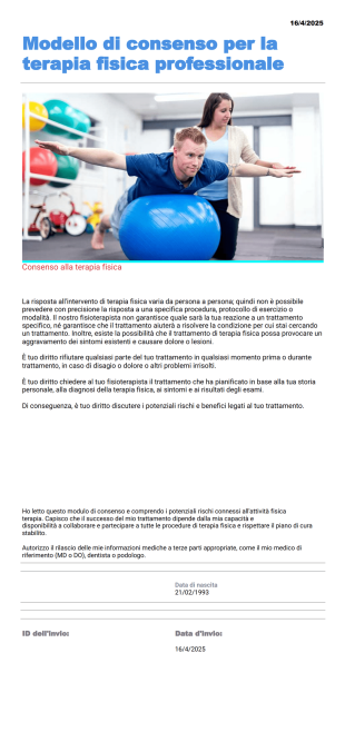 Consenso alla terapia online - PDF Templates