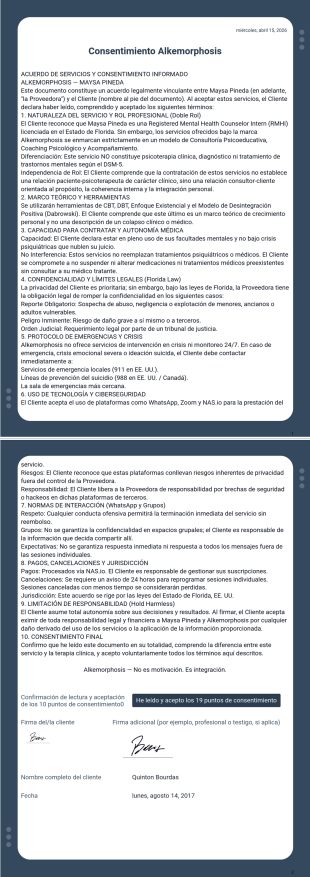 Consentimiento Alkemorphosis Plantilla PDF