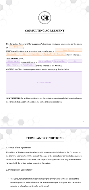 Consulting Agreement Template - PDF Templates