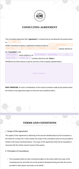 Consulting Agreement Template - Sign Templates