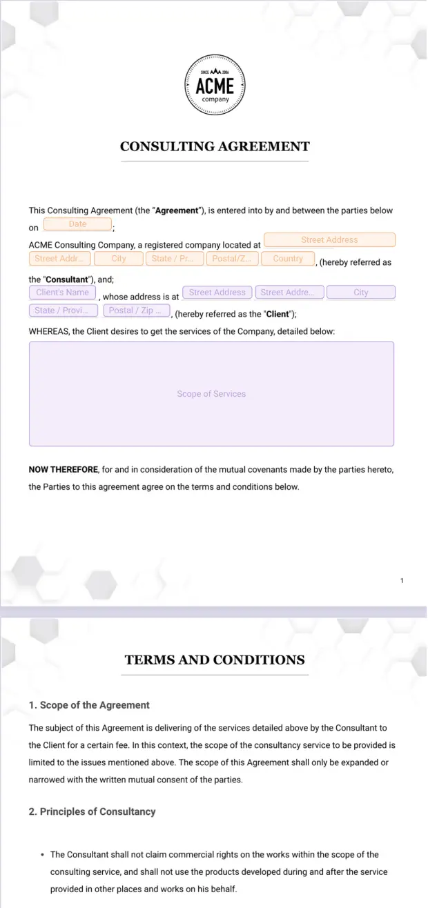 Consulting Agreement Template