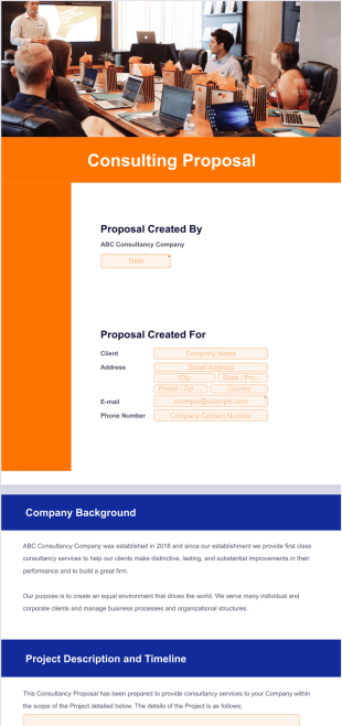 Consulting Proposal Template - PDF Templates