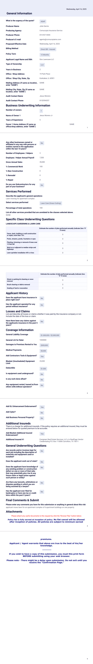 Contractor PDF Template