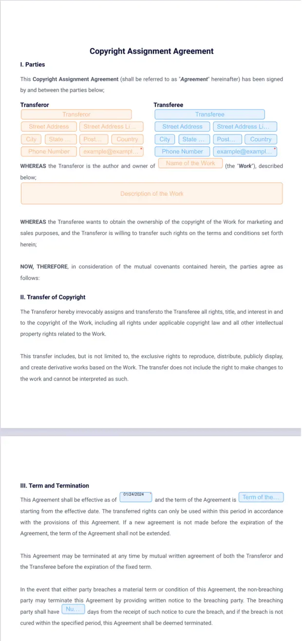 Copyright Assignment Agreement